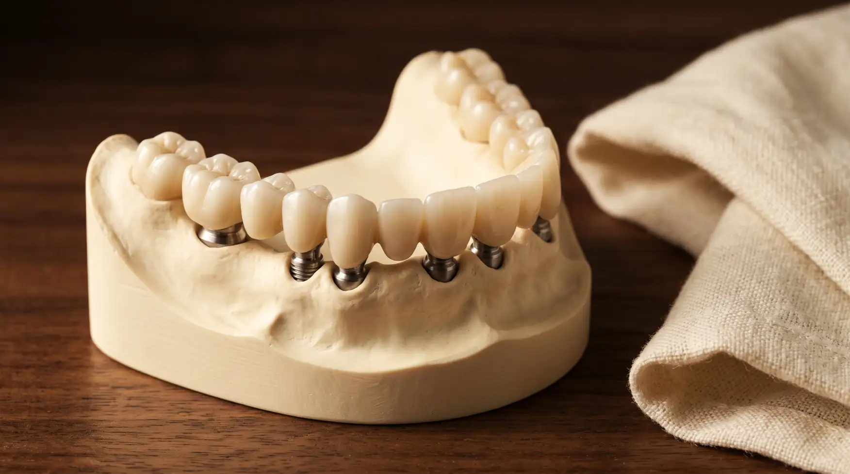 Diagram comparing All on 4 and All on 6 dental implant placement in the jaw