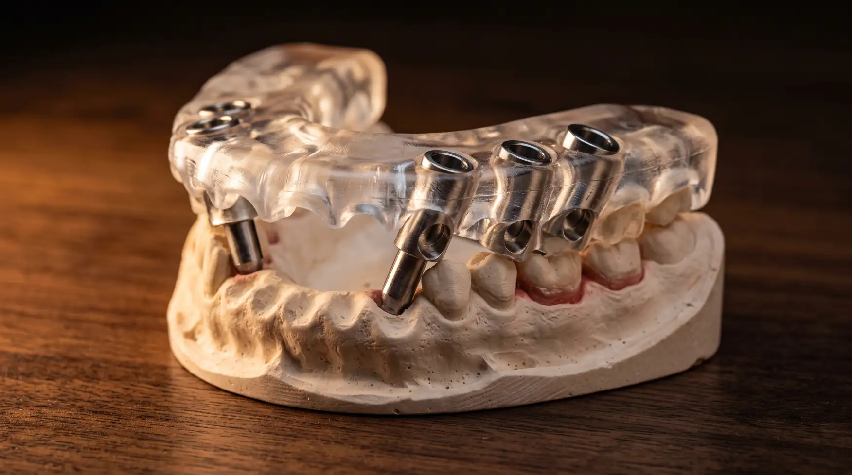 Guided implant surgery being performed at Andent Clinic
