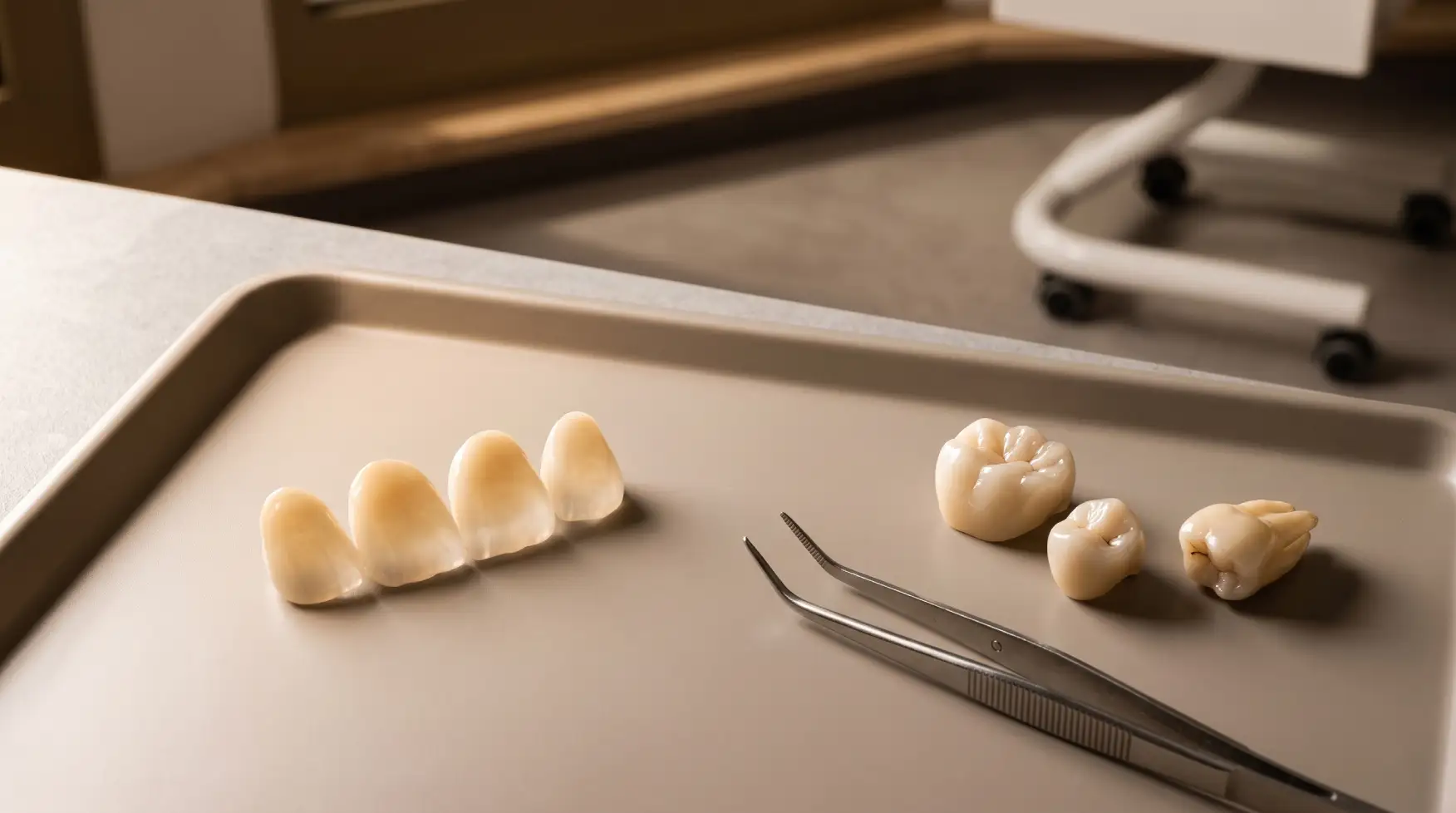 Faccette in ceramica e corone in zirconia realizzate presso la clinica Andent di Tirana