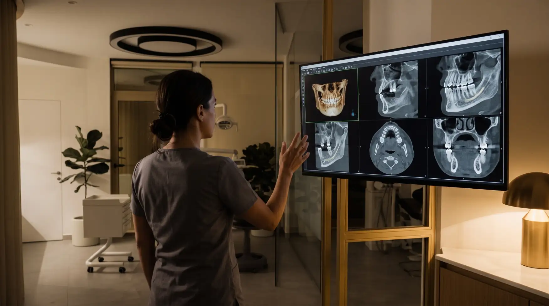 Valutazione della densità ossea su TAC prima di un intervento implantare