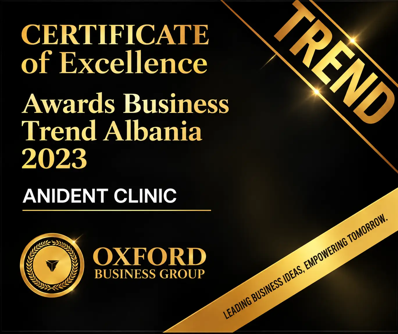 Trend Albania 2024 Certificate of Excellence